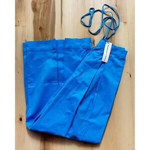 The Drop Cyan Blue Cutout Waist-Tie Wide Leg Pants Women Size XXS